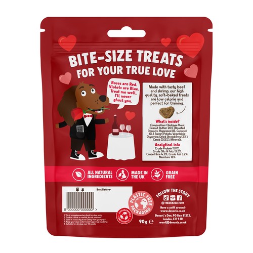 Denzel's Valentine's Hearts Dog Treats thumbnail 2