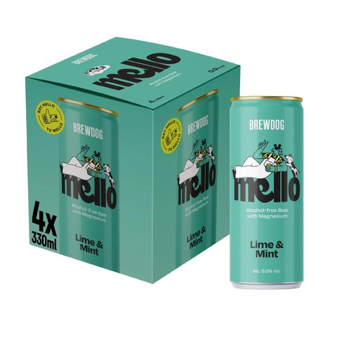 Mello Lime & Mint Alcohol Free 0.0% 4x330ml