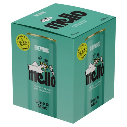 Mello Lime & Mint Alcohol Free 0.0% 4x330ml thumbnail 2