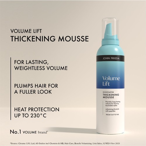 John Frieda Volume Lift Kickstarter Thickening Mousse thumbnail 5
