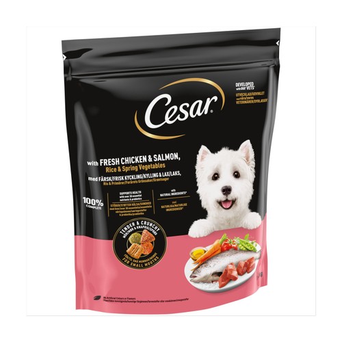 Cesar Complete Dry Adult Dog Food with Chicken, Salmon and Vegetables 1.4kg