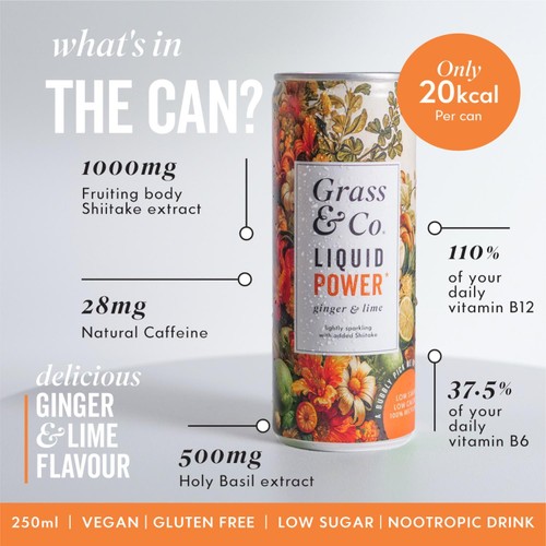 Grass & Co. Liquid POWER Shiitake Nootropic Drink thumbnail 2