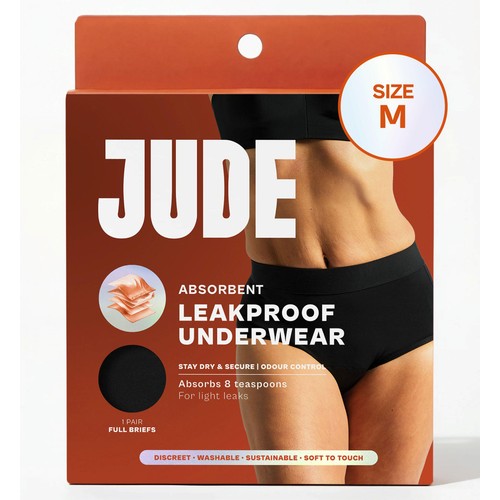 Jude Washable Absorbent High Waist Pants Black Medium