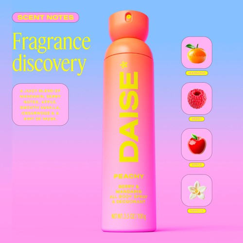 DAISE Peachy All Body Spray & Deodorant in Berry & Mandarin thumbnail 6