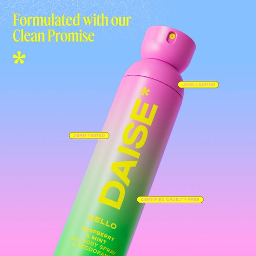 DAISE Hello All Body Spray & Deodorant in Raspberry & Mint  thumbnail 4