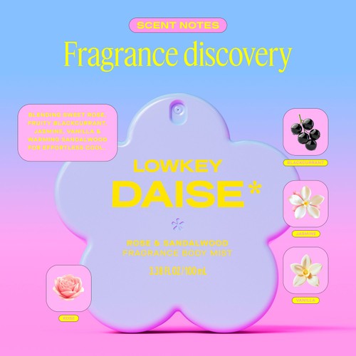 DAISE Lowkey Fragrance Body Mist in Rose & Sandalwood thumbnail 6