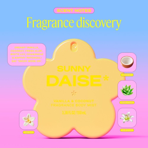 DAISE Sunny Fragrance Body Mist in Vanilla & Coconut thumbnail 6