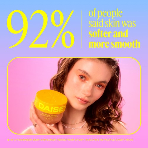 DAISE Exfoliating Body Scrub in Vanilla Glow, For Soft Glowing Skin thumbnail 10