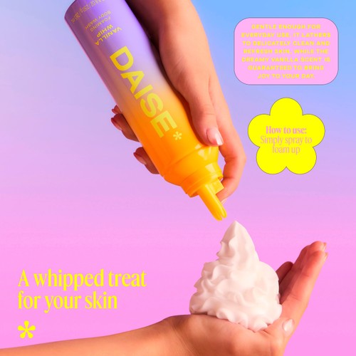 DAISE Foaming Body Wash in Vanilla Whip, Ultra Hydrating for Skin thumbnail 3