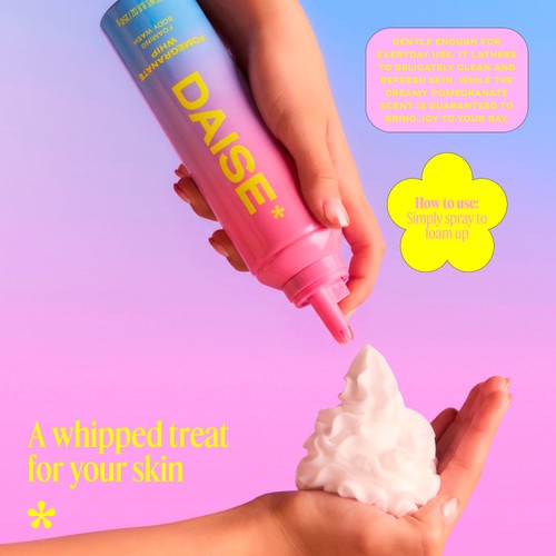 DAISE Foaming Body Wash in Pomegranate Whip, Ultra Hydrating for Skin thumbnail 3