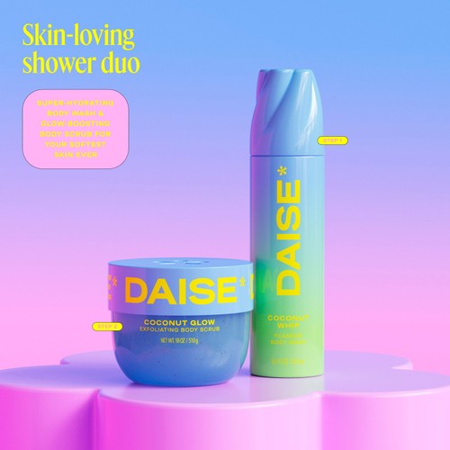 DAISE Exfoliating Body Scrub in Coconut Glow, For Soft Glowing Skin thumbnail 8