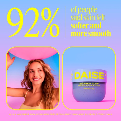 DAISE Exfoliating Body Scrub in Coconut Glow, For Soft Glowing Skin thumbnail 9