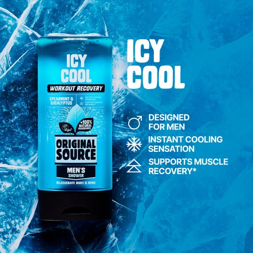 Original Source Mens Workout Recovery Icy Cool Shower Gel thumbnail 2