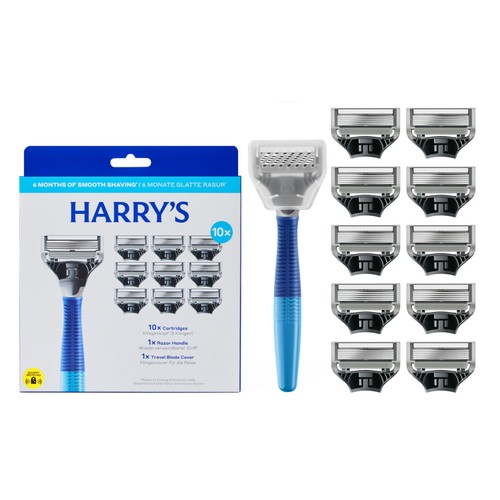 Harry's Razor and 10 Blades Indigo Set thumbnail 2
