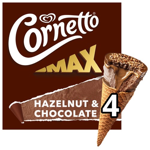 Cornetto MAX Hazelnut & Chocolate Ice Cream Cones