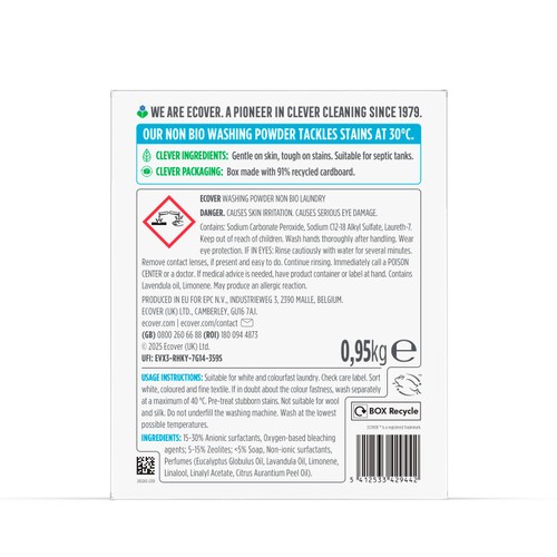 Ecover Concentrated Non Bio Laundry Powder 19 Washes thumbnail 3