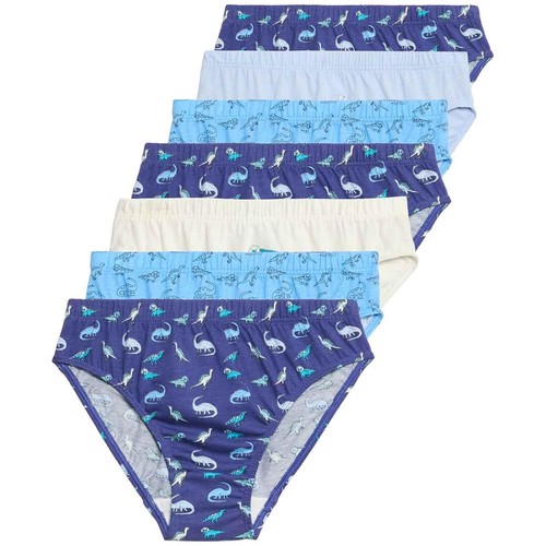 M&S Pure Cotton Dino Briefs, 3-4 Years, Multi thumbnail 3
