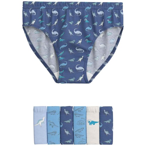 M&S Pure Cotton Dino Briefs, 5-6 Years, Multi