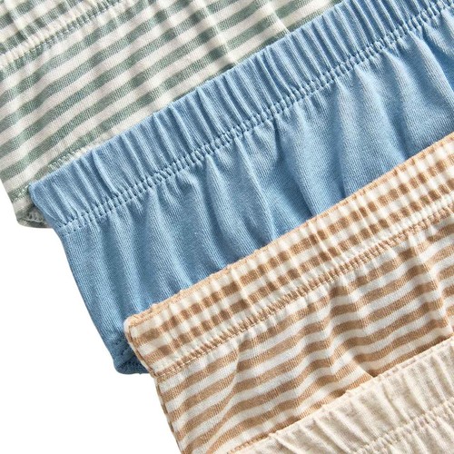 M&S Pure Cotton Stripes & Solids Briefs, 13-14 Years, Multi thumbnail 3