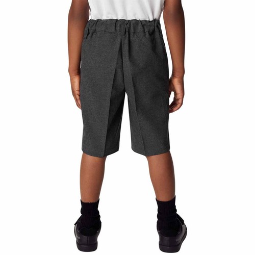 M&S Slim Leg School Shorts, 6-7 Years, Grey thumbnail 4