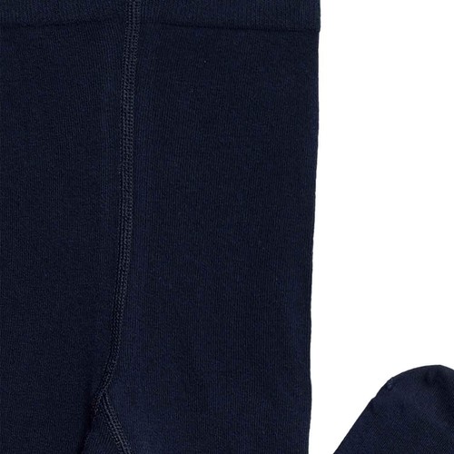 M&S Girls Cotton Rich School Tights, 3-4 Years, Navy thumbnail 5