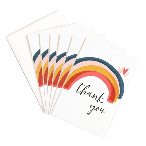 Caroline Gardner Thank You Rainbow Card Pack