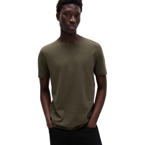 M&S Mens Pure Cotton Crew Neck T-Shirt, XXL, Forest Green thumbnail 2
