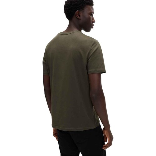 M&S Mens Pure Cotton Crew Neck T-Shirt, XXL, Forest Green thumbnail 4