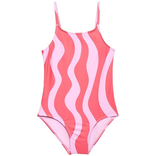 M&S Girls Wavey Stripe Swimsuit, 9-10 Y, Multi