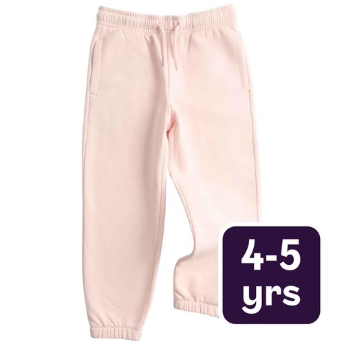 M&S Unisex Cotton Rich Joggers, 4-5 Years, Light Pink