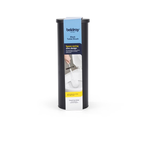 Beldray Round Metal Toilet Brush Black thumbnail 4