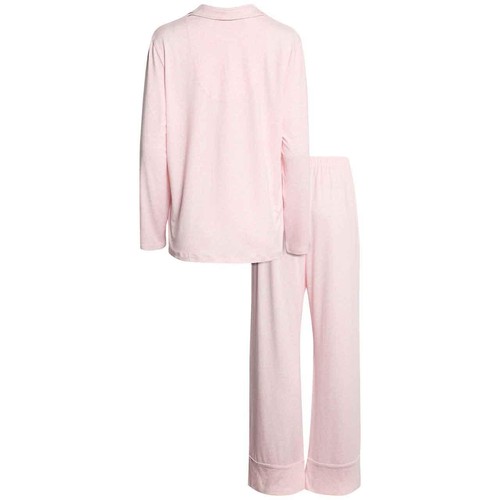 M&S Womens Soft Touch Printed Revere Pyjama Set, Large, Pink Mix thumbnail 3