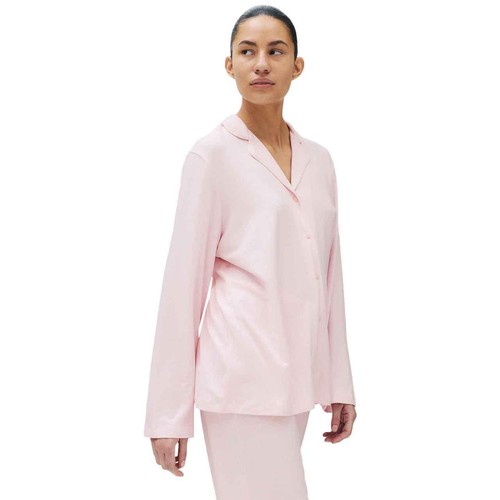 M&S Womens Soft Touch Printed Revere Pyjama Set, Large, Pink Mix thumbnail 4