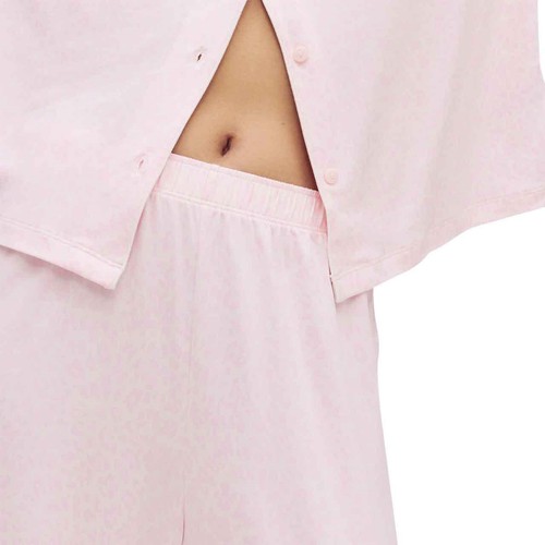 M&S Womens Soft Touch Printed Revere Pyjama Set, Large, Pink Mix thumbnail 6
