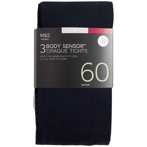 M&S Womens 60 Denier Body Sensor Tights, L, Navy thumbnail 2