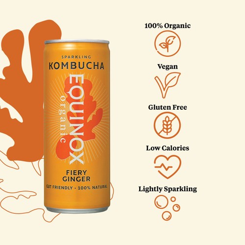 Equinox Organic Fiery Ginger Kombucha thumbnail 3