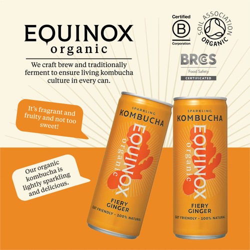 Equinox Organic Fiery Ginger Kombucha thumbnail 5