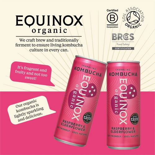 Equinox Organic Raspberry & Elderflower Kombucha thumbnail 4