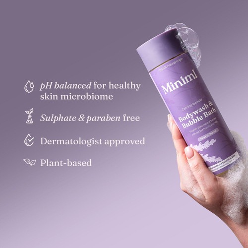 Miniml Body Wash & Bubble Bath Calming Lavender thumbnail 3