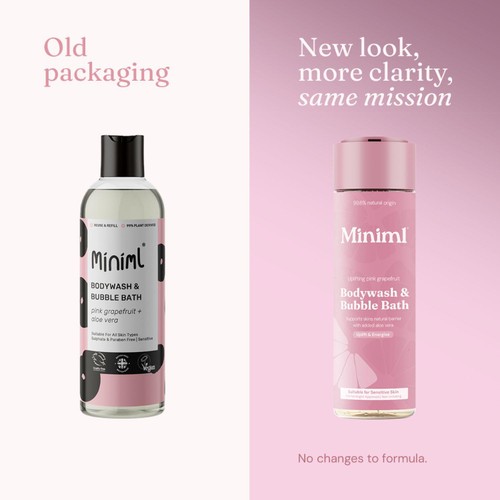 Miniml Body Wash & Bubble Bath Uplifting Pink Grapefruit thumbnail 5