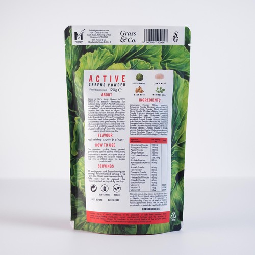 Grass & Co. ACTIVE GREENS Powder 120g thumbnail 2