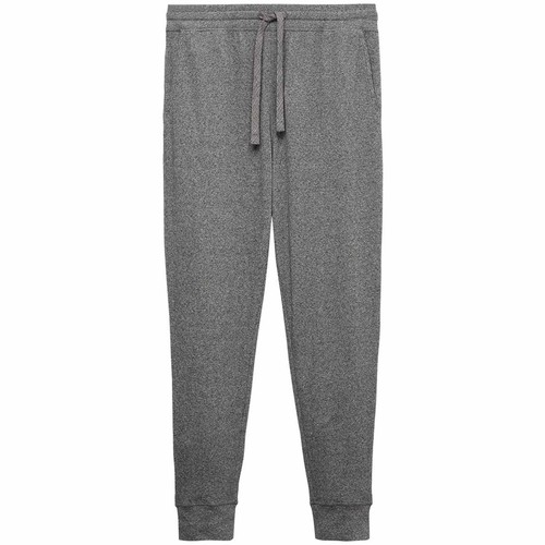 M&S Mens Pure Cotton Waffle Loungewear Bottoms, XL, Grey Mix