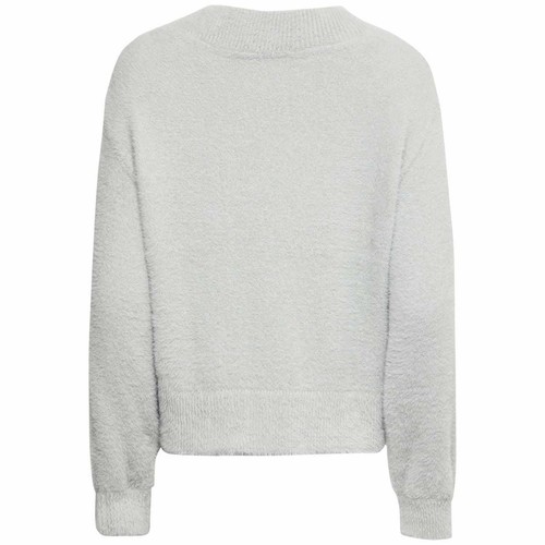 M&S Womens Feather Knit V-Neck Pyjama Top, L, Grey thumbnail 3