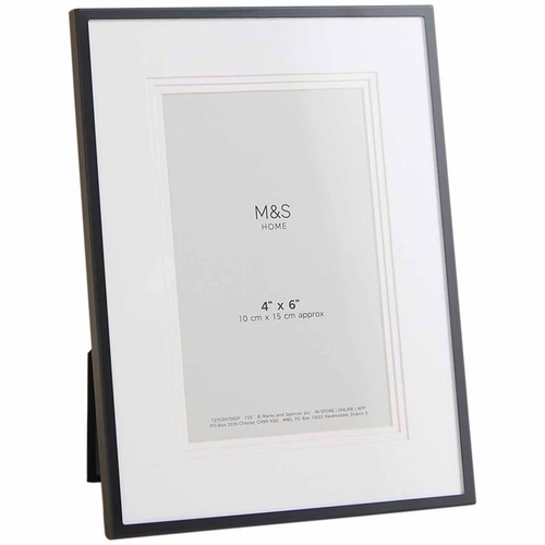 M&S Layered Mount Photo Frame 4x6 inch, Black