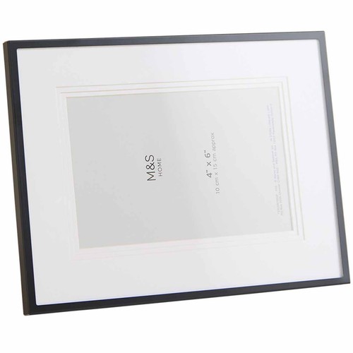 M&S Layered Mount Photo Frame 4x6 inch, Black thumbnail 2