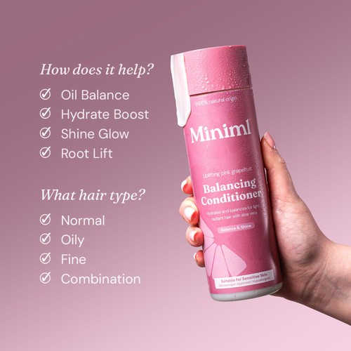 Miniml Balancing Hair Conditioner Uplifting Pink Grapefruit thumbnail 9