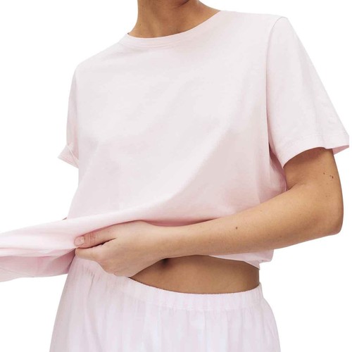 M&S Womens Pure Cotton Pyjama Set, M, Pink thumbnail 3