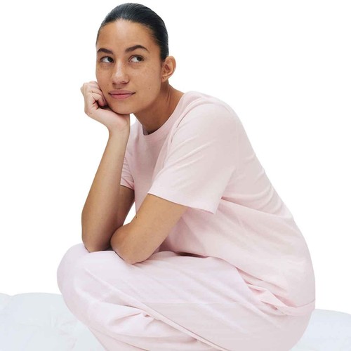 M&S Womens Pure Cotton Pyjama Set, M, Pink thumbnail 4