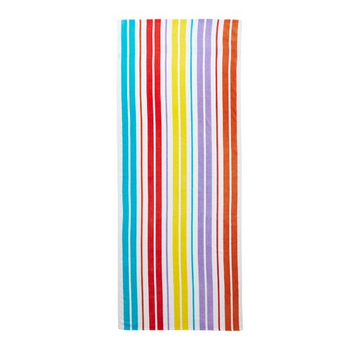 Catherine Lansfield Rainbow Stripe Sun Lounger Towel