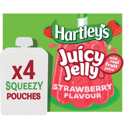 Hartley's Strawberry Flavour Juicy Jelly Pouches